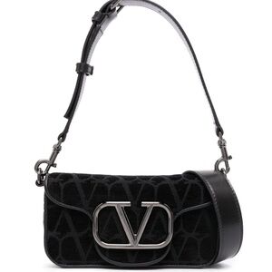 Valentino Garavani Small Loco Bag in Toile Iconographe - NWT - Ruthenium V-Logo